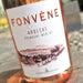 Fonvène ardeche rose wine bottle with a scenic label 
