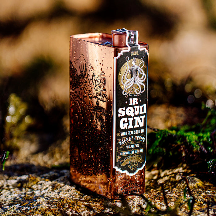 DR Squid Ink Gin Copper Flask