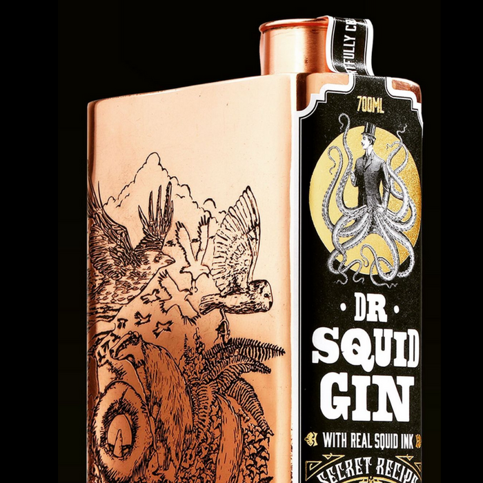 DR Squid Ink Gin Copper Flask